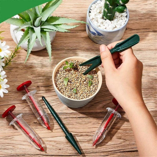 Mini Seeder Seed Seeder Tools, Hand Seedling Spreader and Broom Set, Small Spreader Handheld Seeder 1