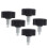 5pcs Fitness Pop Pull Pin M16 Exercise Machine Replacement Knob Black/Silver 9
