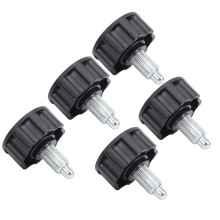 5pcs Fitness Pop Pull Pin M16 Exercise Machine Replacement Knob Black/Silver