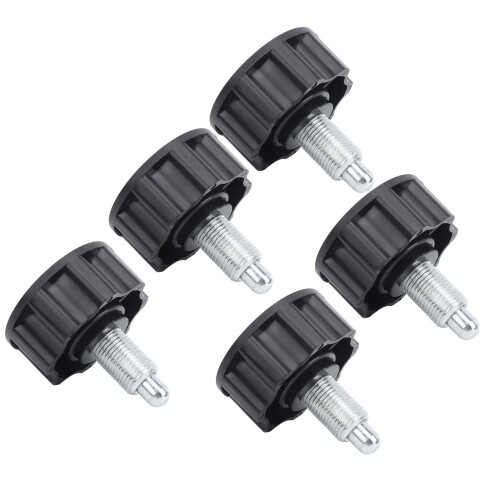 5pcs Fitness Pop Pull Pin M16 Exercise Machine Replacement Knob Black/Silver