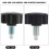 5pcs Fitness Pop Pull Pin M16 Exercise Machine Replacement Knob Black/Silver 7