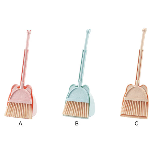 (blue) Easy To And Sturdy Broom With Dustpan For Convenient Placement Satisfy 2