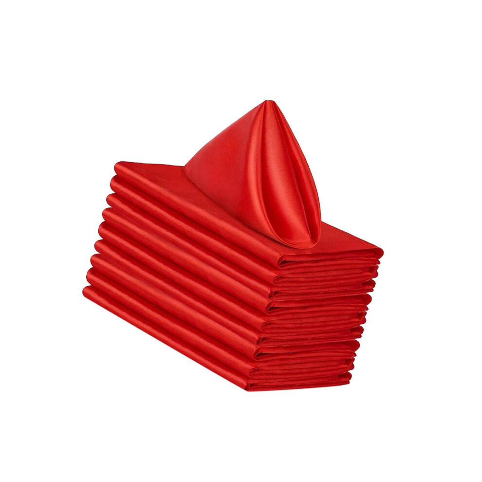 (Red, 48 x 48cm) 10x Weddings Party Napkins Portable Elegant for Events Banquets-image-OPC-PK9GGXV-NEW