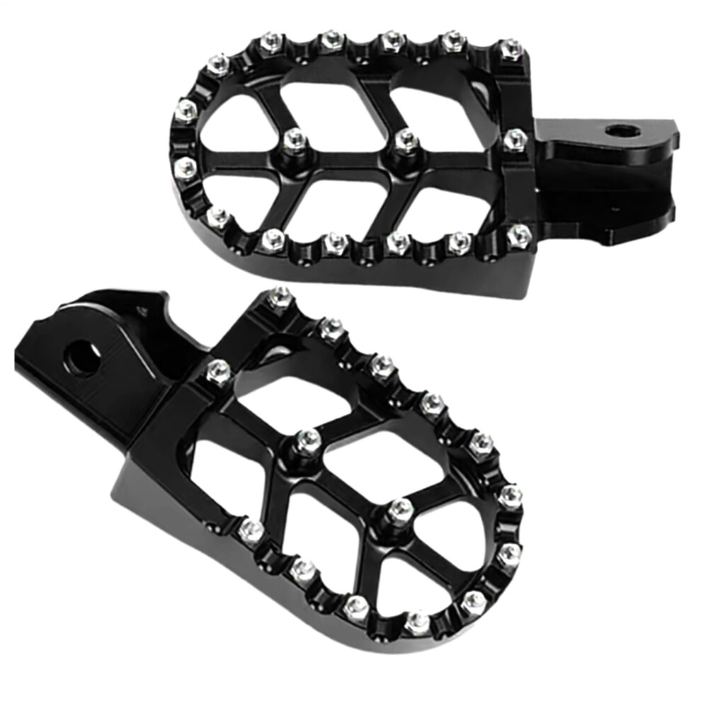 Dirt Bike Pegs - Foot Pegs For Touring, Racing, Motocross, Trail Riding - Durable Powersports Accessories Black 6038364020239