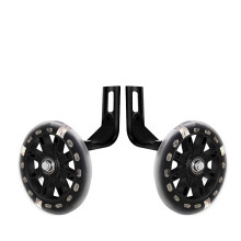 Bicycle Stabilisers for Kids Training Bikes - Black Adjustable Stabilizers, Compatible with Most Kids' Bicycles