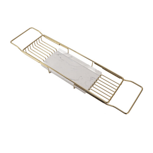 Metal Marble Bathtub Rack Anti Slip Space Saving 2