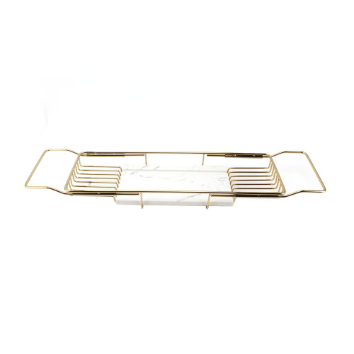 Metal Marble Bathtub Rack Anti Slip Space Saving