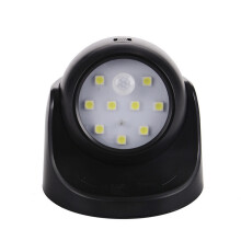 (Black)Drahtloses LED Nachtlicht Bewegungsmelder Batteriebetrieben Kabellos Auto Sicherheit