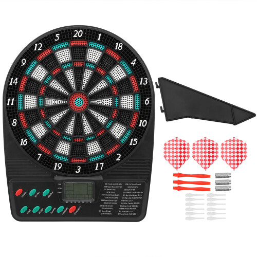 Electronic Dartboard Game Set with LCD Display, Auto Scoring, 26x20x3cm 1