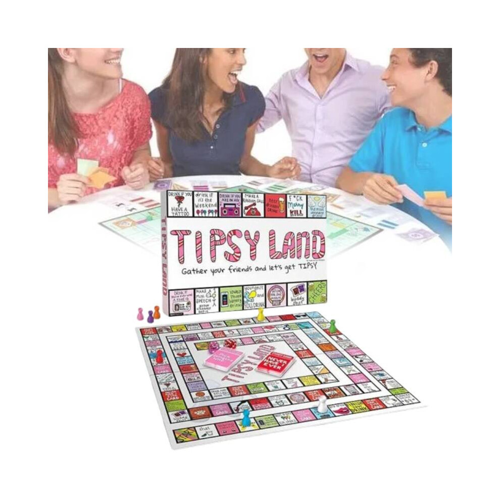 Tipsy Land Party Board Game Card Family Party Toy Drinking Props Funny Games