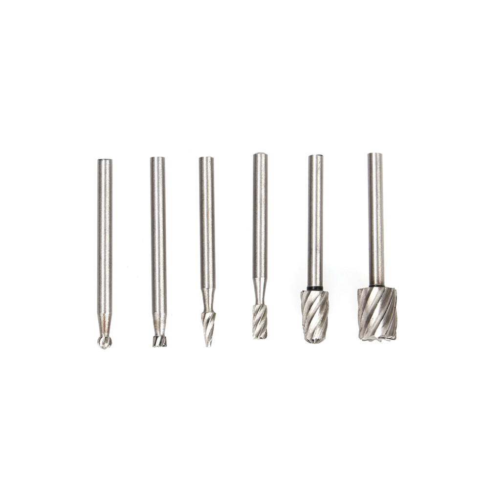 6pcs HSS Burr End Mill Cutter File Rotary Tool