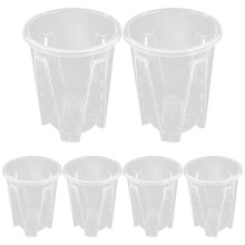 6pcs Plastic Orchid Pots Breathable Orchid Planters Plant Nursery Pot Orchid Pots