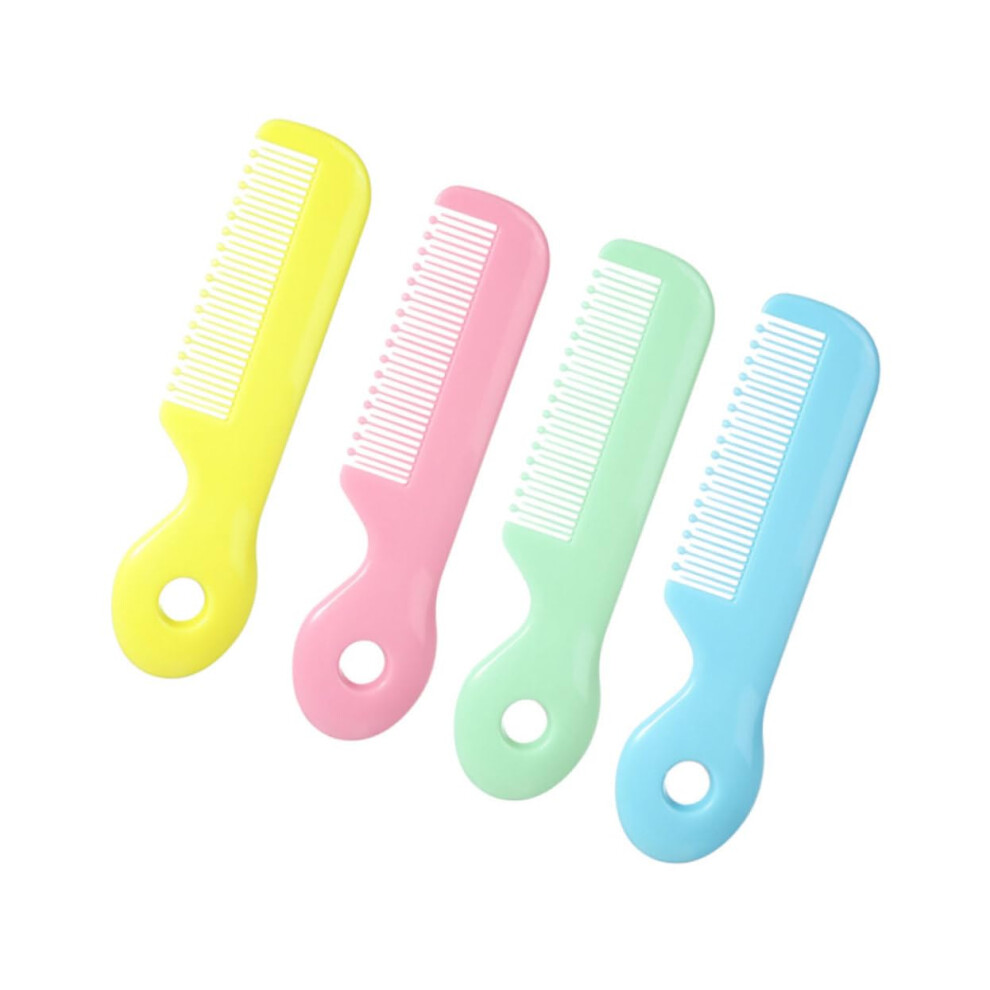 4pcs Newborn Hair Brush Set for Boys and Girls, Round ABS Scalp Massage Comb, Soft Bristles for Gentle Care