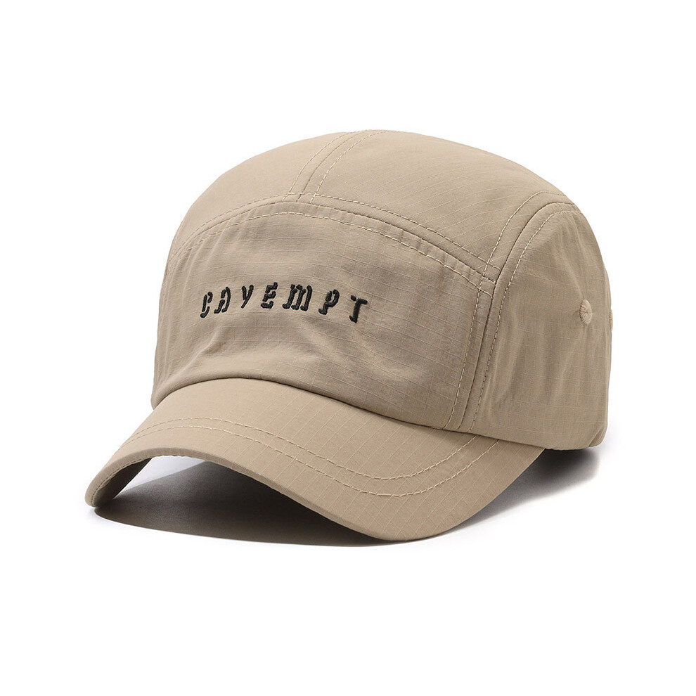 (Khaki) Sun Sport Casual Hat For Men Breathable Polyester Curved Adjustable Size Brim-image-OPC-PK9HNJJ-NEW