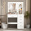 Vanity Makeup Desk with LED Lights Mirror and Drawers Dressing Table 2