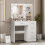 Vanity Makeup Desk with LED Lights Mirror and Drawers Dressing Table 5