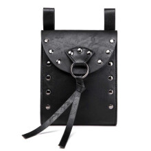 (FBG319BK) Renaissance Wallets PU Leather Coin Bag Medieval Cube Bag Waist Bag Multifunctional Change Purse Belt Bag for Adults FBG319CF