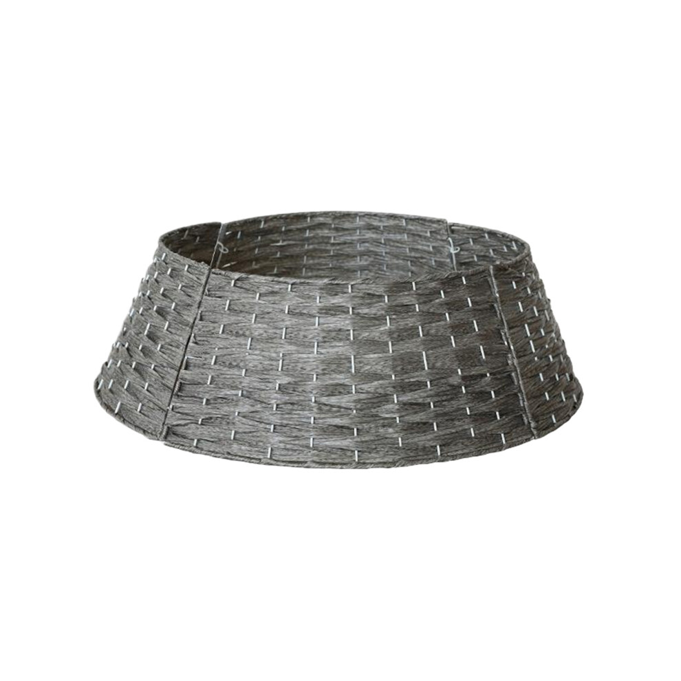 (gray, large size) Christmas Tree Base Made Of Durable Water Hyacinth Basket Durable And-image-OPC-PK9J7XP-NEW