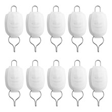 10pcs Fishing Line Snaps Baitcasting Reel Clips Fishing Gear Accessories White Durable Quick-Release Fasteners