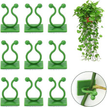 100Pcs Climbing Plant Support Clip, Self Adhesive Plant Clip, Vine Wall Clip, Plant Support Hook Clip (Green)