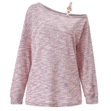 (XL, Pink) Womens Casual Loose Fitting Tops Shirts Cold Shoulder Long Sleeve T-Shirts Fashion Shirt Tunics Tops for Fall Winter Pink XL