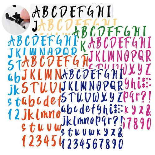 (White) 5 Sheets Letters Number Stickers Office Documents Classification Stickers Labels Category Tools Office Home Supplies 2