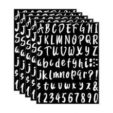 (White) 5 Sheets Letters Number Stickers Office Documents Classification Stickers Labels Category Tools Office Home Supplies