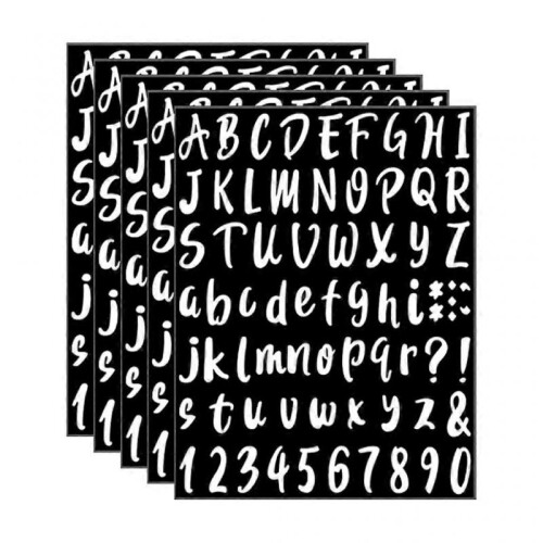 (White) 5 Sheets Letters Number Stickers Office Documents Classification Stickers Labels Category Tools Office Home Supplies