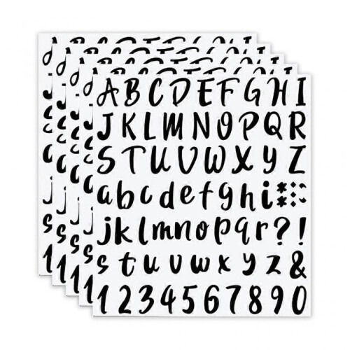 (black) 5 Sheets Letters Number Stickers Office Documents Classification Stickers Labels Category Tools Office Home Supplies