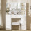 7 Drawers Dresser Table With LED Light Mirror Makeup Desk Vanity Table 3