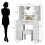7 Drawers Dresser Table With LED Light Mirror Makeup Desk Vanity Table 5