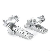 Bicycle Foldable Foot Pedals Chrome Steel Foot Step Pegs For Motorcycle Mini Bike And Scooter Accessories 1 Pair Silver