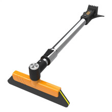 Ice Scraper and Telescopic Snow Brush 360 Degree Rotation Adjustable Winter Tool for Cars, Non-Hair Design, Durable Material