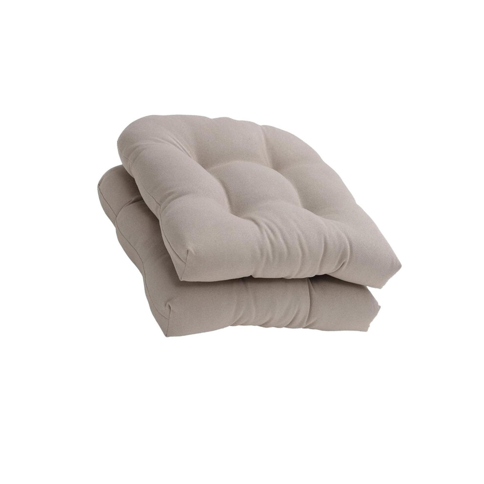 (Grey, 48x48cm) Pack of 2 Round Back Wicker Seat Cushions 48cm Stylish and Durable-image-OPC-PK9JQFZ-NEW