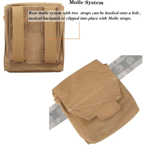 Tactical Multi-Purpose Molle Dump Bag Durable Light Brown Organizer for Camping Hiking Tactical Gear Storage Solution 1