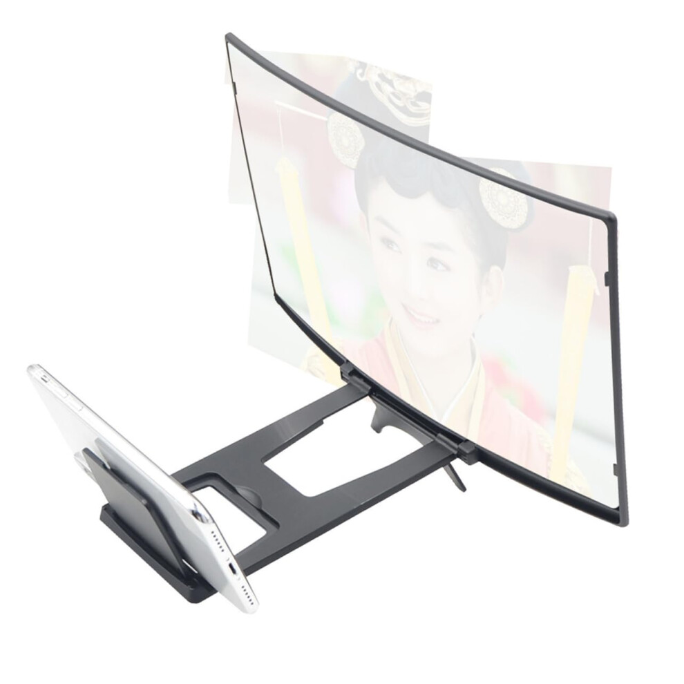 Foldable Curved Screen Magnifier For Smartphones Portable Phone Stand With Hd Video Enlarger For Clearer Family Viewing 6482260343839