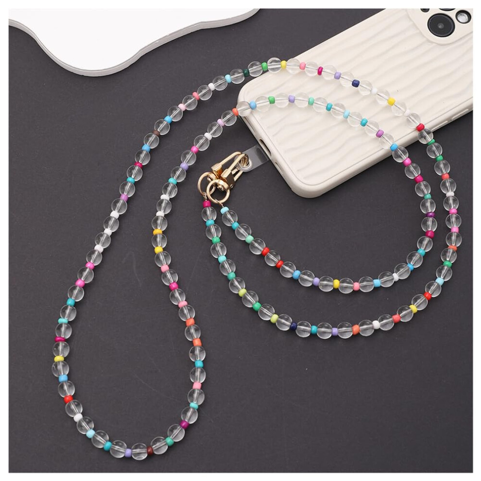 Mobile Phone Chain 120Cm Colourful Acrylic Beads Lanyard Removable Anti-Lost Strap For Universal Smartphones 6447073324512
