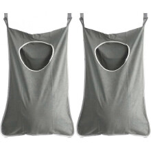 2pc Hanging Laundry Basket Dark Gray