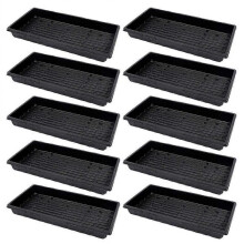 10pcs Plant Trays Without Holes Plastic Flat Growing Trays Plant Germination Trays