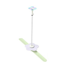 (Purple chrysanthemum) for Cat Wand Toy Interactive Kitten Teaser Suction Cup Toys with Bell Silicone Strap Flexible Stainless Steel Pole for C