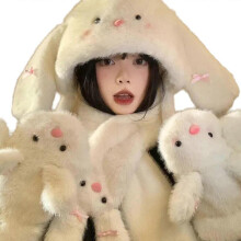 (three piece set) Plush Hat And Neck Scarf Gloves Set for Adult All Age Comfortable And Warmth Headwear Trapper Hat For Winter Activity