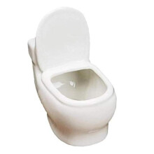 White Ceramic Toilet Plant Pot/Bonsai Pot/Flower Pot/Succulent Planter Perfect Gifts for Women, Mom