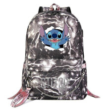 (4) Stitch Kawaii Boys Girls Kids School Book Bags | Women USB Chain Backpack | Canvas Men Laptop Bagpack | Packsack Bookbag High Quality