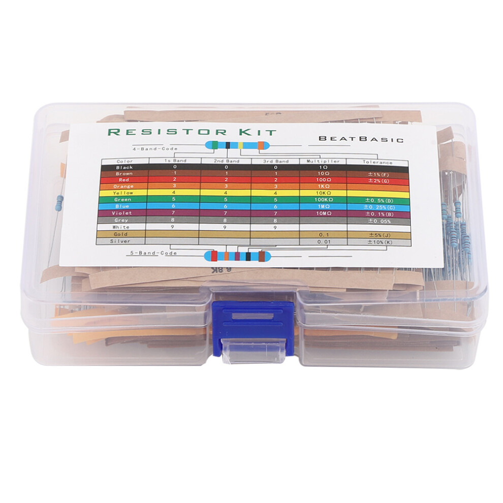 1280Pcs Metal Film Resistor 1R-10M 64 Models
