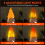 Fake Fire Night Lights Usb Rechargeable with Flickering Flame 3 mode 7