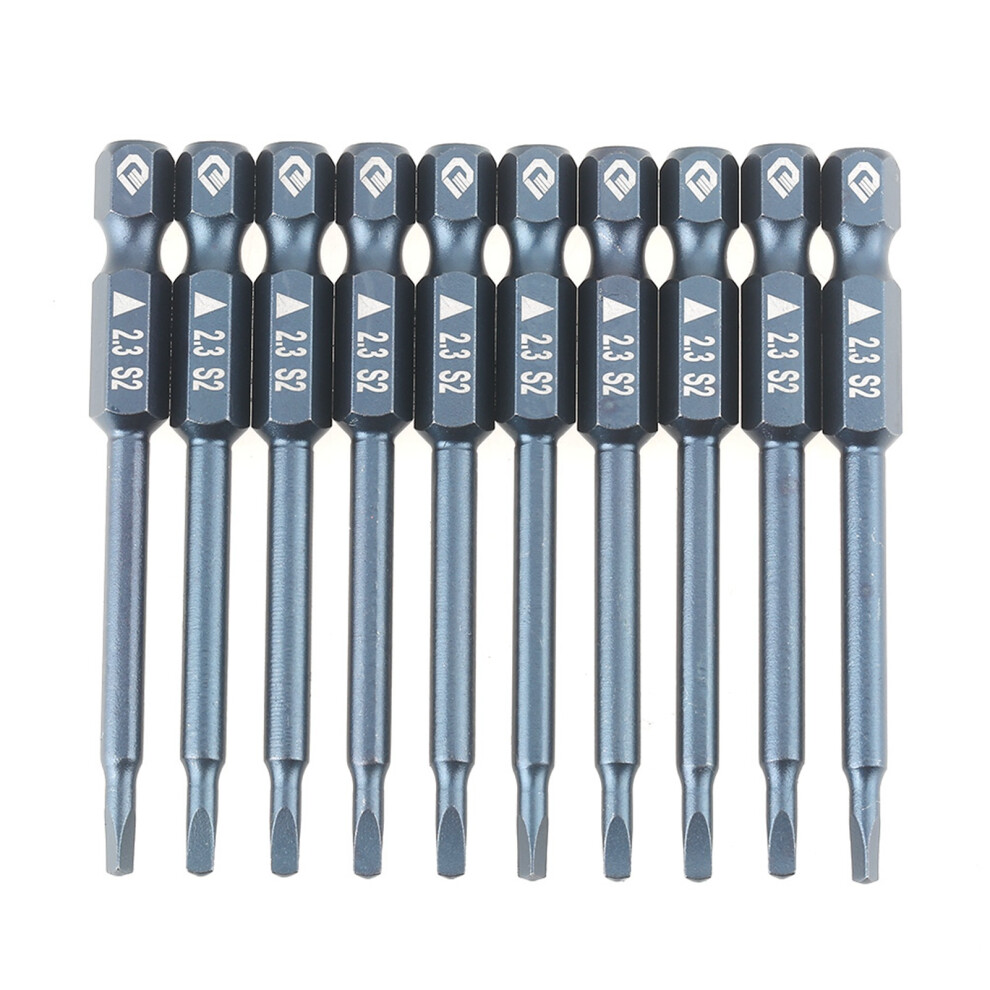 10pcs 1/4inch Shank 65mm S2 Alloy Steel Triangle