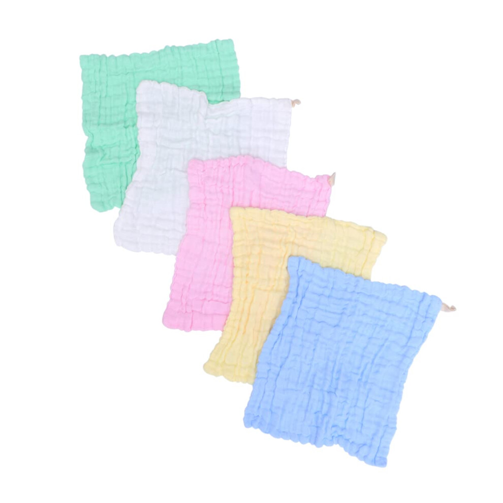 5pcs Soft Cotton Washcloths for Newborns, Multifunctional Square Face Towels, Gentle Bath Towels for Sensitive Skin