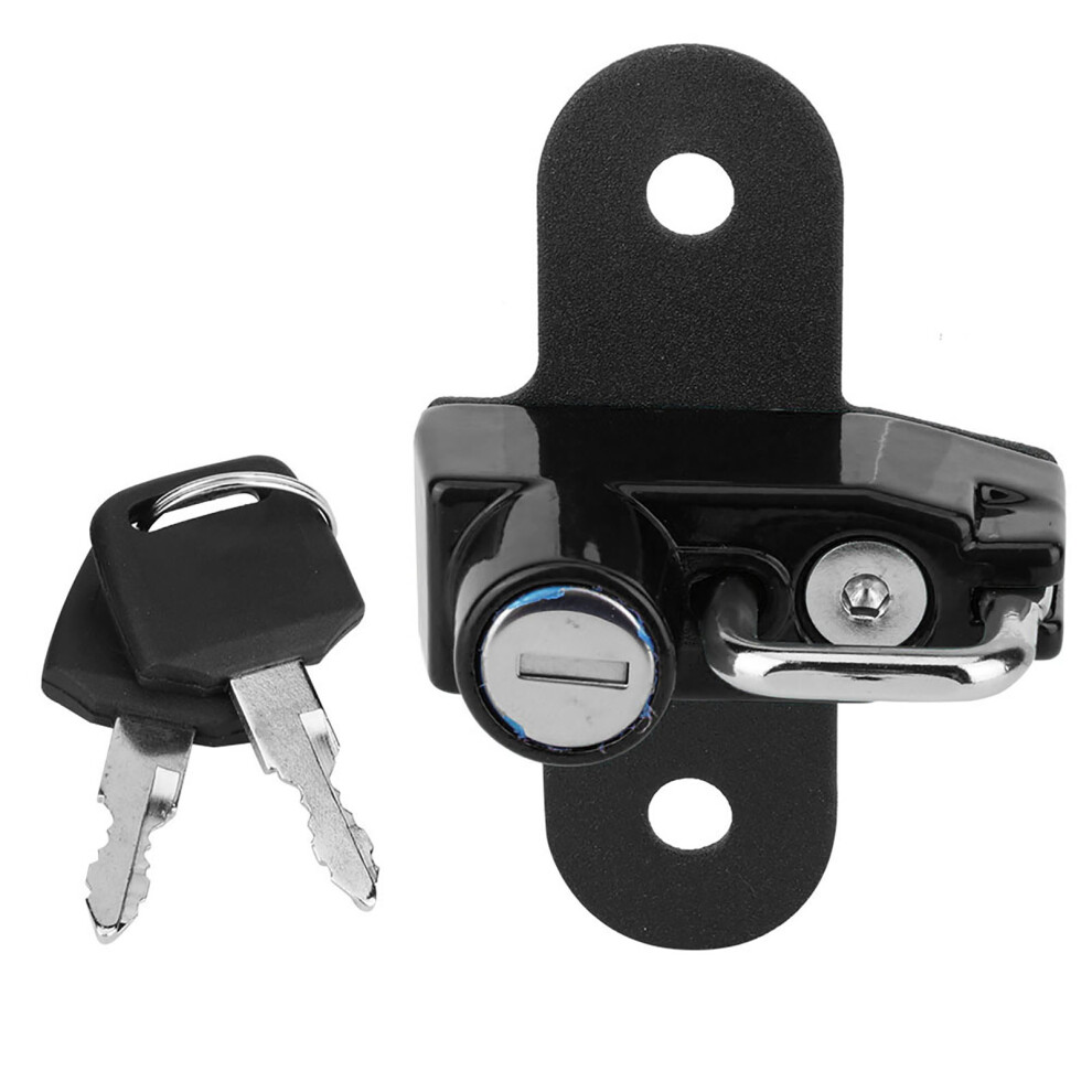 Motorcycle Modification Aluminum Alloy Helmet Lock Black 8320539687315