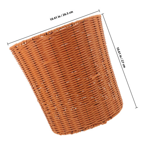 Joyous Brown Plastic Woven Basket For Storage Use Multi-Function And 1