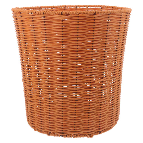 Joyous Brown Plastic Woven Basket For Storage Use Multi-Function And